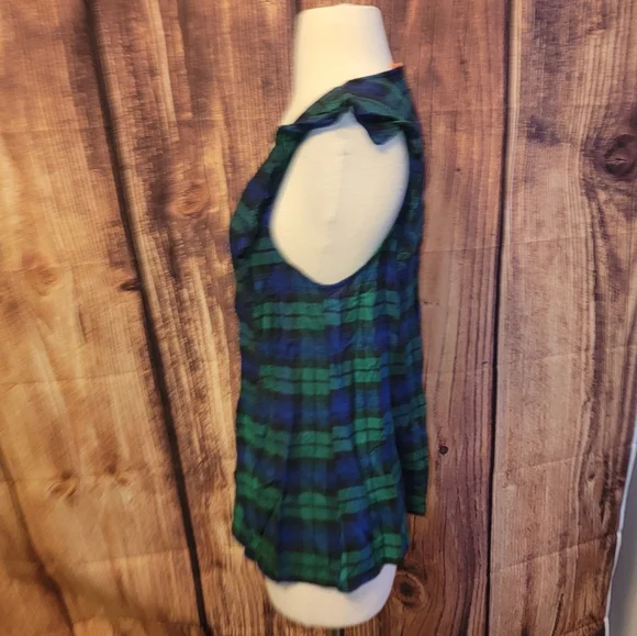 Modcloth Sleeveless Top Size XL Plaid - Picture 2 of 8